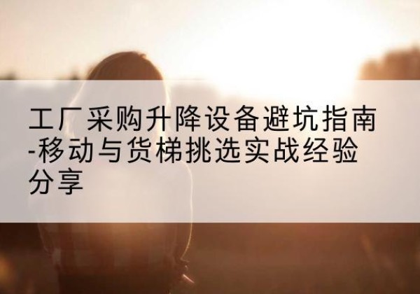 郯城移动式升降机怎么选-工厂采购升降设备避坑指南-移动与货梯挑选实战经验分享