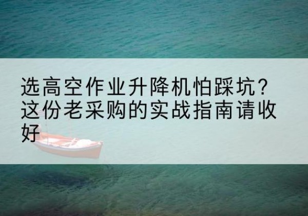 郯城高空作业升降机厂家推荐-选高空作业升降机怕踩坑？这份老采购的实战指南请收好